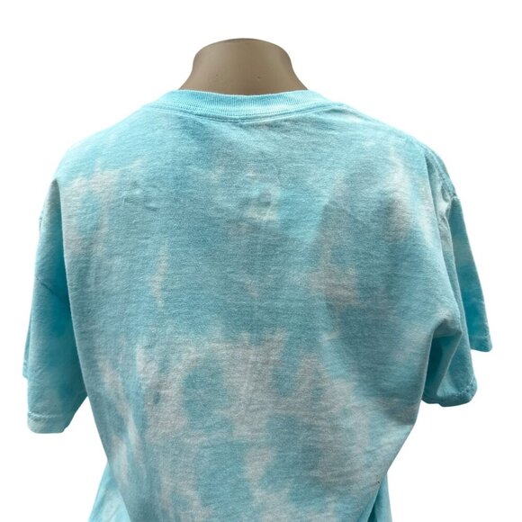 Def Leppard Adrenalize Blue White Tie Dye Band T-Shirt Short Sleeve Tee Small - Picture 9 of 10